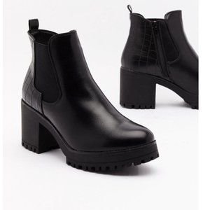 Race to the Croc Faux Leather Chelsea Boots